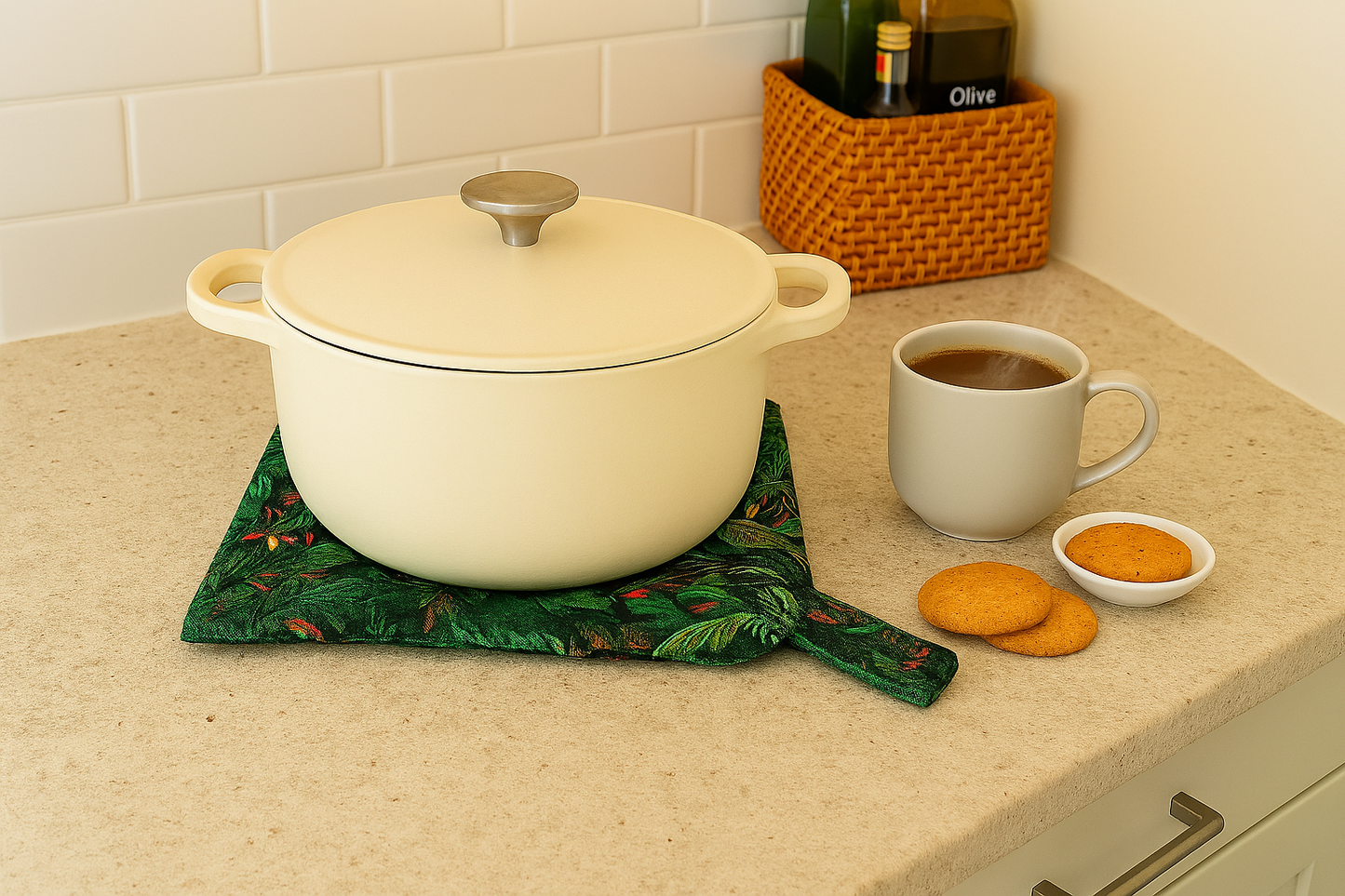 Colourful Handmade Pot Stands Large with Hanging Tab