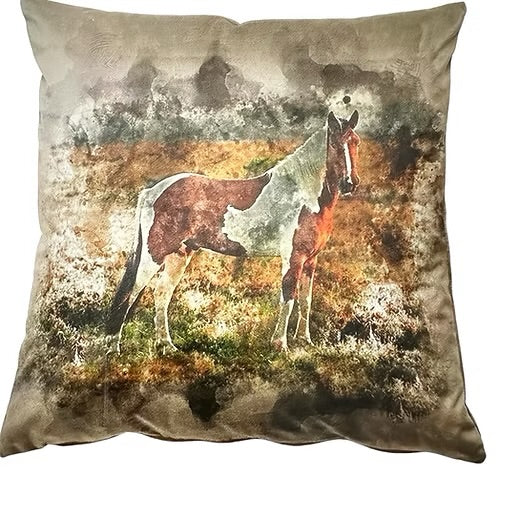 Natural Cotton Linen Blend Handmade Cushions The Wild Horse
