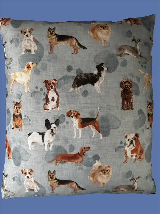 BELLA Easy Wipe: The Best Friend Dog Edition Water Resistant Handmade Cushion